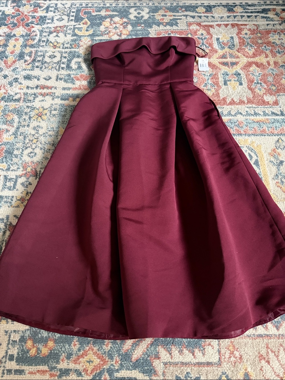 Absolutely GORGEOUS - AMSALE New w Tag Strapless Burgundy Prom Dress-beautiful!